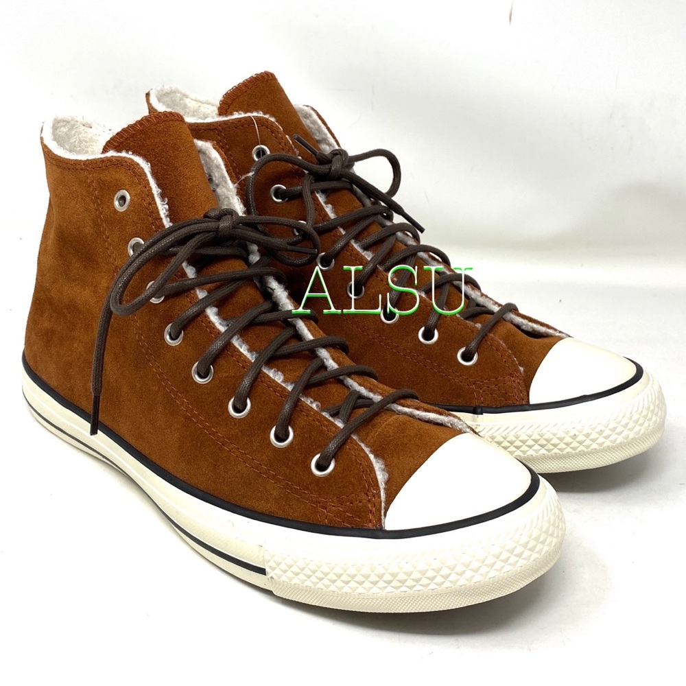 Converse Ctas High Suede Fur Cinnamon Women Sneake - Picture 4 of 9